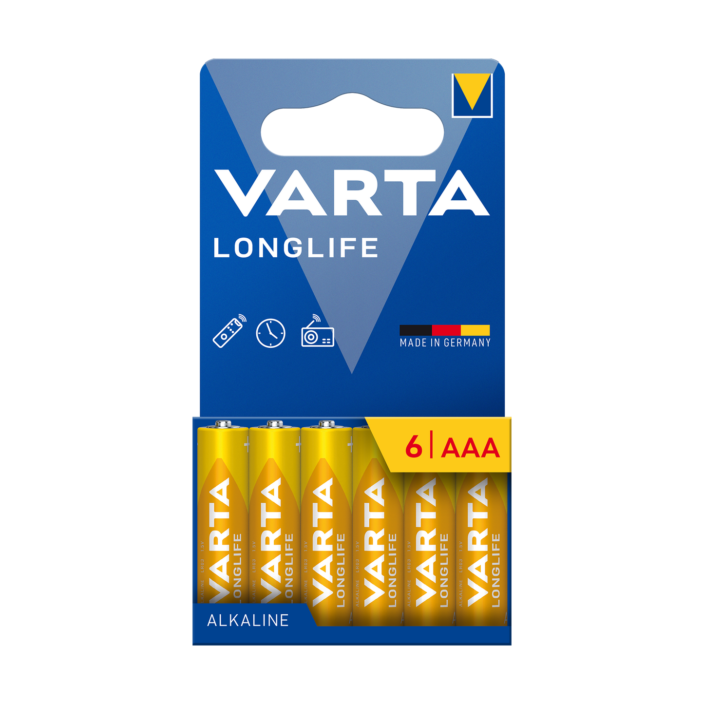 Varta Alkaline, coin-cell, and zinc-carbon – VARTA LR03 LONGLIFE Alkaline Batteries, 6-pack