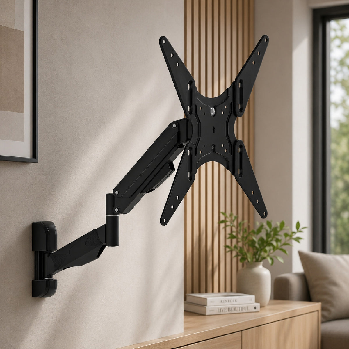 Maclean Maclean TV or Monitor Mount/Hanger, Gas Spring, 2 Arms, 25 cm Height Adjustment, 32"-55", 22 kg, Black, MC-784 – image 9