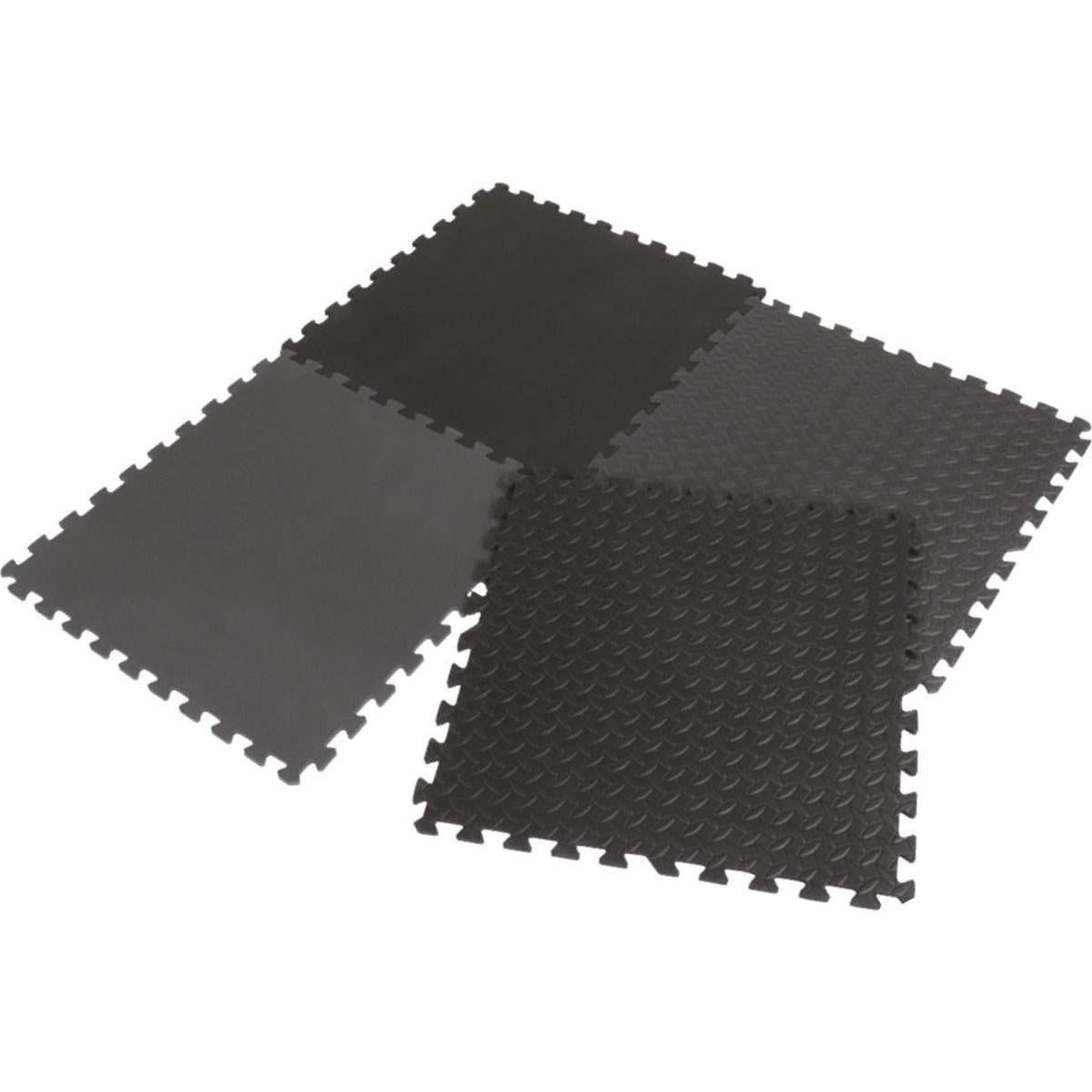 HAIR PUZZLE PIANKOWE EVA 60X60 KPL. 4SZT 12MM ENERO FIT CZARNY