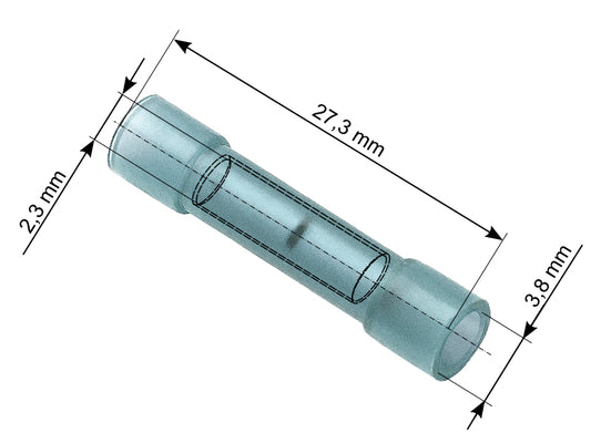 Blow Connectors – 43-092# Insulated connector, 27.3/3.8/2.3, blue, 100 pcs.