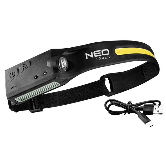 NEO TOOLS Flashlights, hand lamps – LED belt 2 in 1 rechargeable headlamp