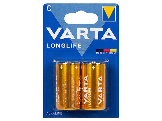 Blow Alkaline – 82-648# Varta LongLife 1.5 V LR14 Alkaline Battery, 2-Pack