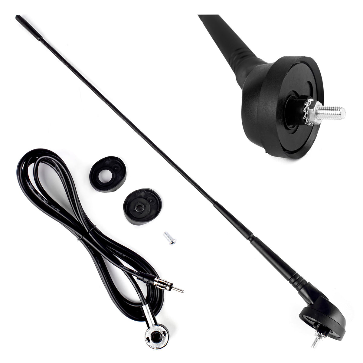 AMiO Radio-controlled, electric, telescopic, and – 40 cm Car Antenna ant06 amio-01297
