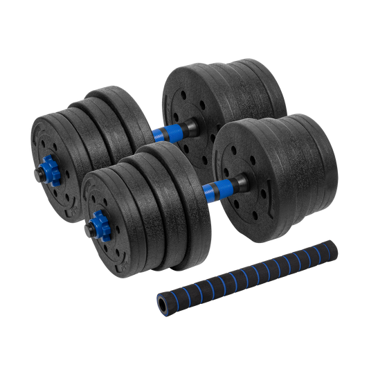 Rebel Kettlebells and – REBEL ACTIVE Adjustable Bituminous Dumbbells with Connector, 2x15kg