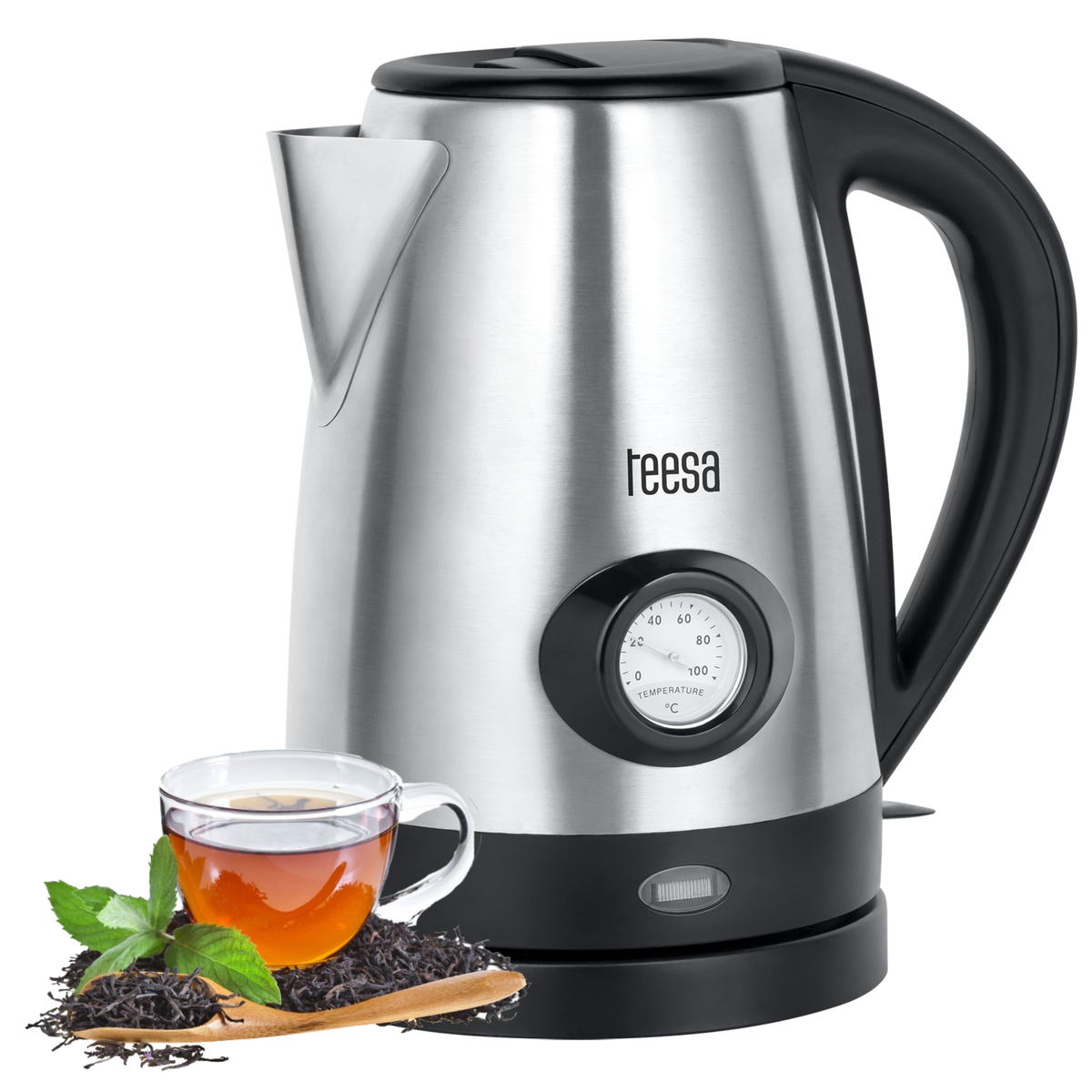 Teesa Electric kettle with water temperature indicator, TEESA, stainless steel, 2200W, 1.7L – image 7