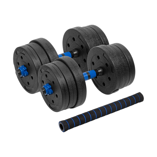 Rebel Kettlebells – REBEL ACTIVE Adjustable Bitumen Dumbbells with Connector, 2x10 kg