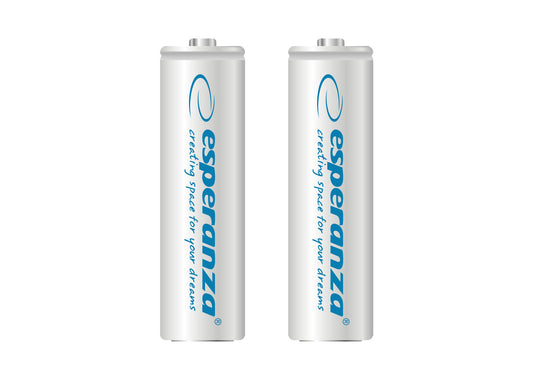 Esperanza EZA103W Esperanza Ni-MH AA Rechargeable Batteries, 2000 mAh, 2-Pack, White