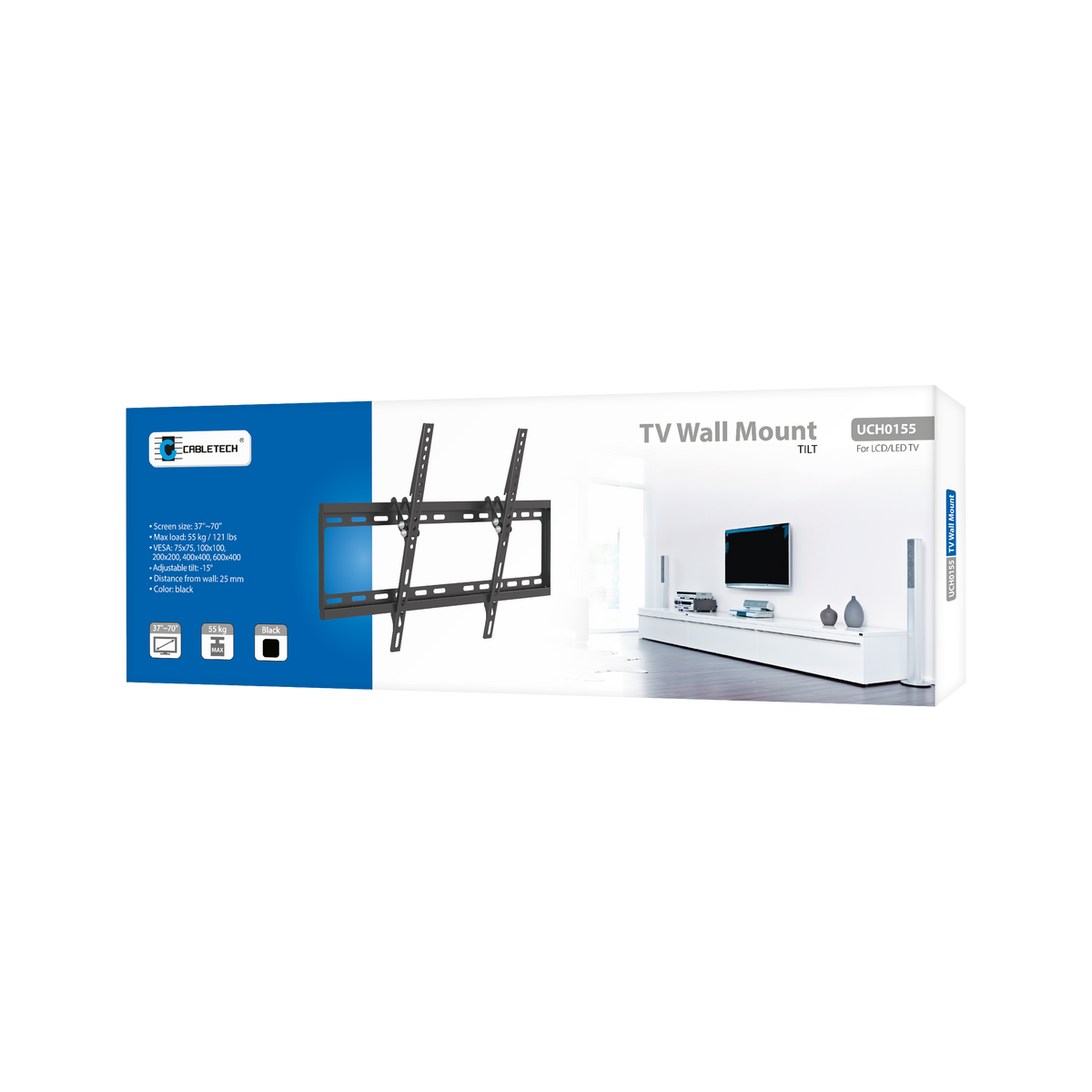 Cabletech Universal Wall Mount for LED TVs (37–70") LP34-46T with Vertical Adjustment – image 6