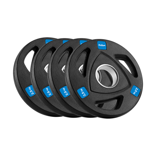 Rebel Rubber-coated cast iron Olympic weights, set of 4 x 2.5 kg, 51 mm hole, REBEL ACTIVE