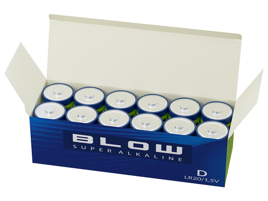 Blow Alkaline, coin-cell, and – 82-596# Blow Super Alkaline R20/D Battery, package