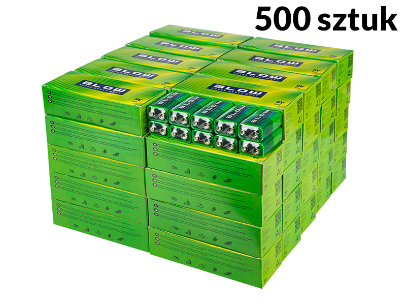 Blow Alkaline – 82-571# Blow Super Heavy Duty 9V 6F22 Batteries, 500-pack
