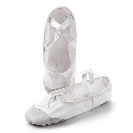 Ballet shoes Meteor / cotton and leather / White / Size 42