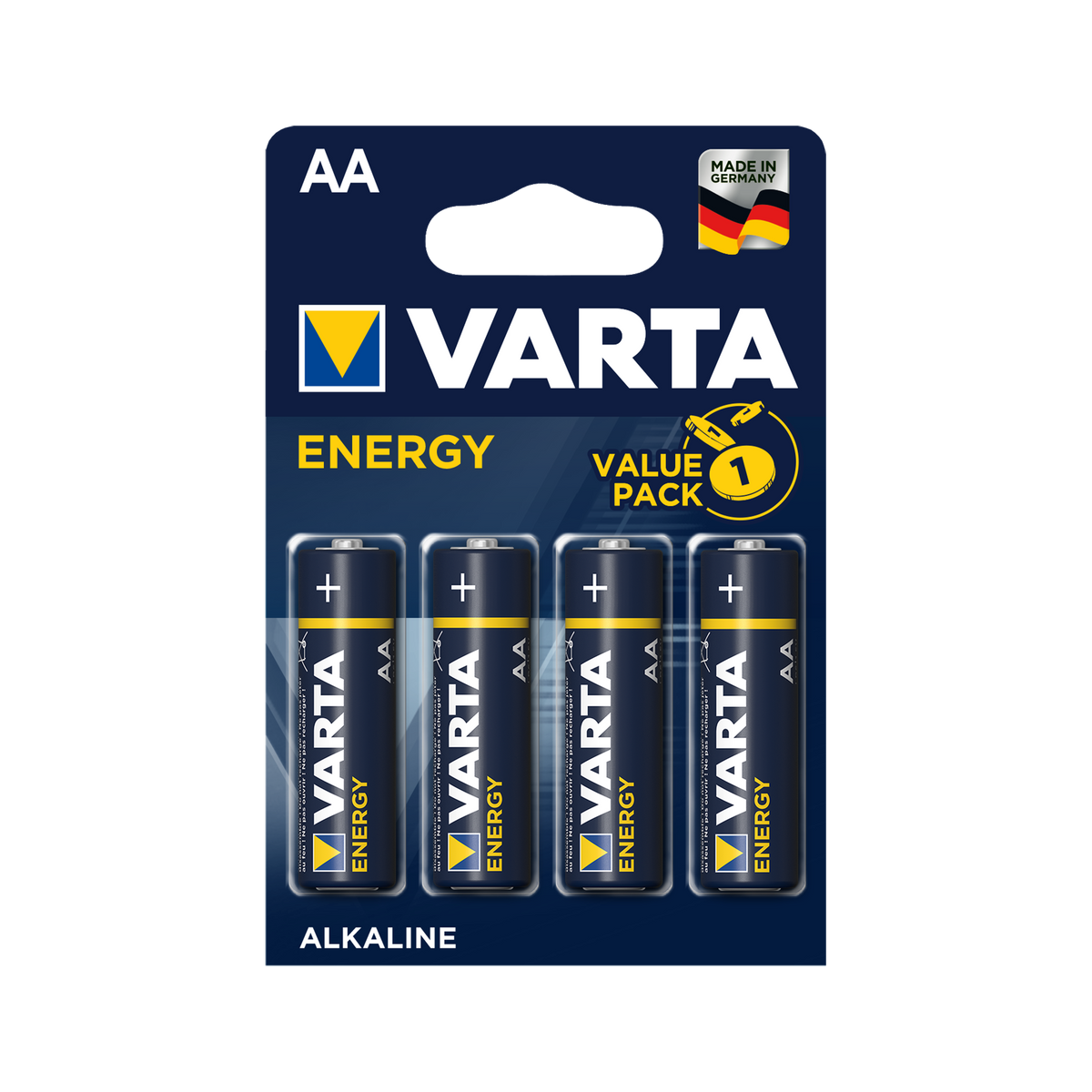 Varta Alkaline, coin-cell, and zinc-carbon – VARTA LR06 ENERGY Alkaline Batteries, 4-pack