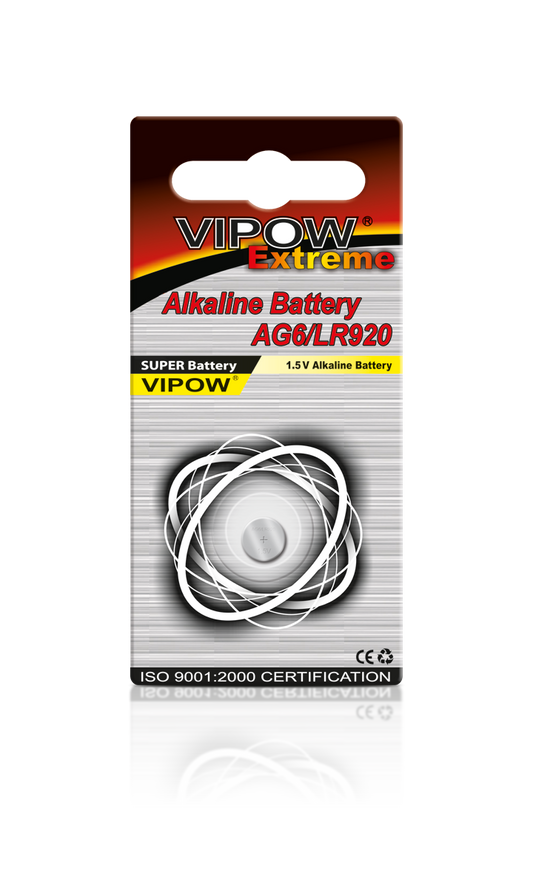 Vipow Alkaline, coin-cell – VIPOW EXTREME AG6 Battery, 1 per blister pack.