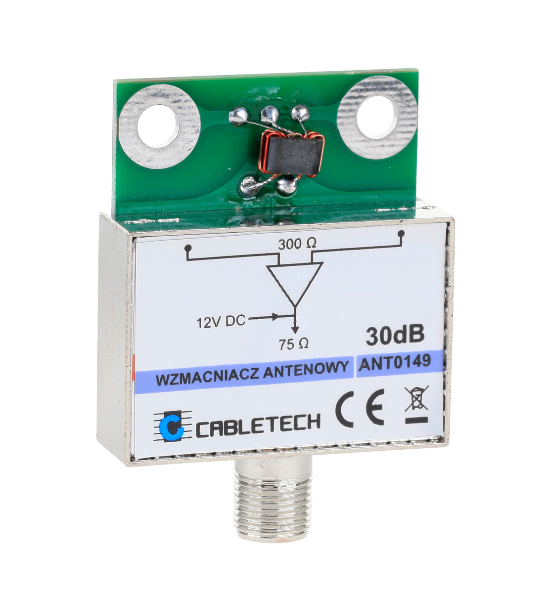 Cabletech Filters, amplifiers, separators, crossovers, splitters – Cabletech 30dB Shielded Antenna Amplifier