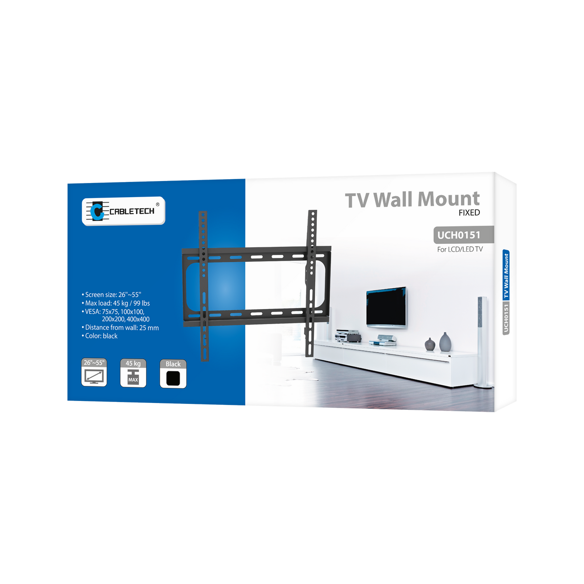 Cabletech TV and – Universal Wall Mount for LED TVs (26–55") LP34-44F – image 3