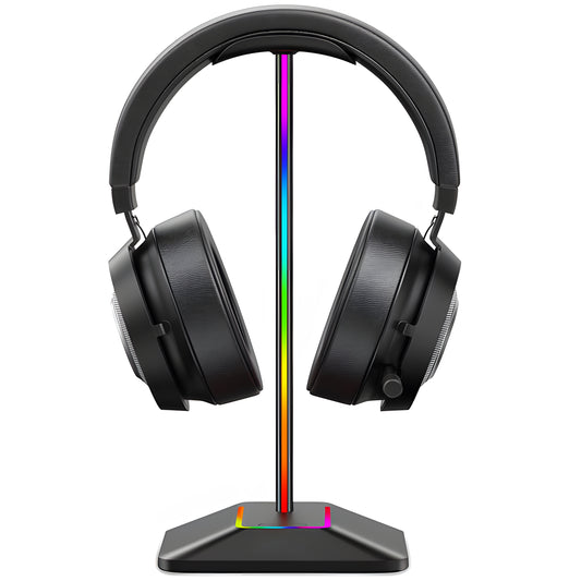 RTO New Bee Gaming Headphone Stand with RGB LED Lighting and USB Hub