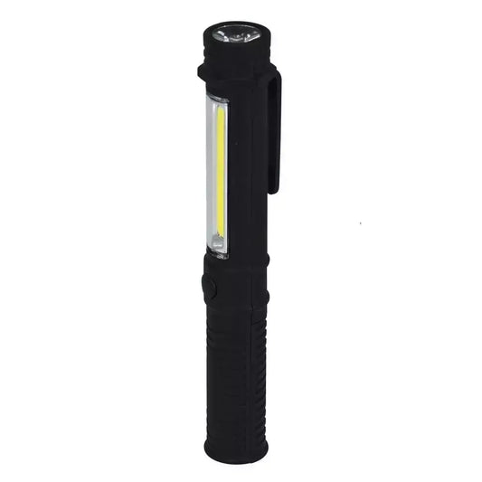 Dedra 1.5W COB LED + 1W LED Flashlight, Pen-Style, with Batteries Included