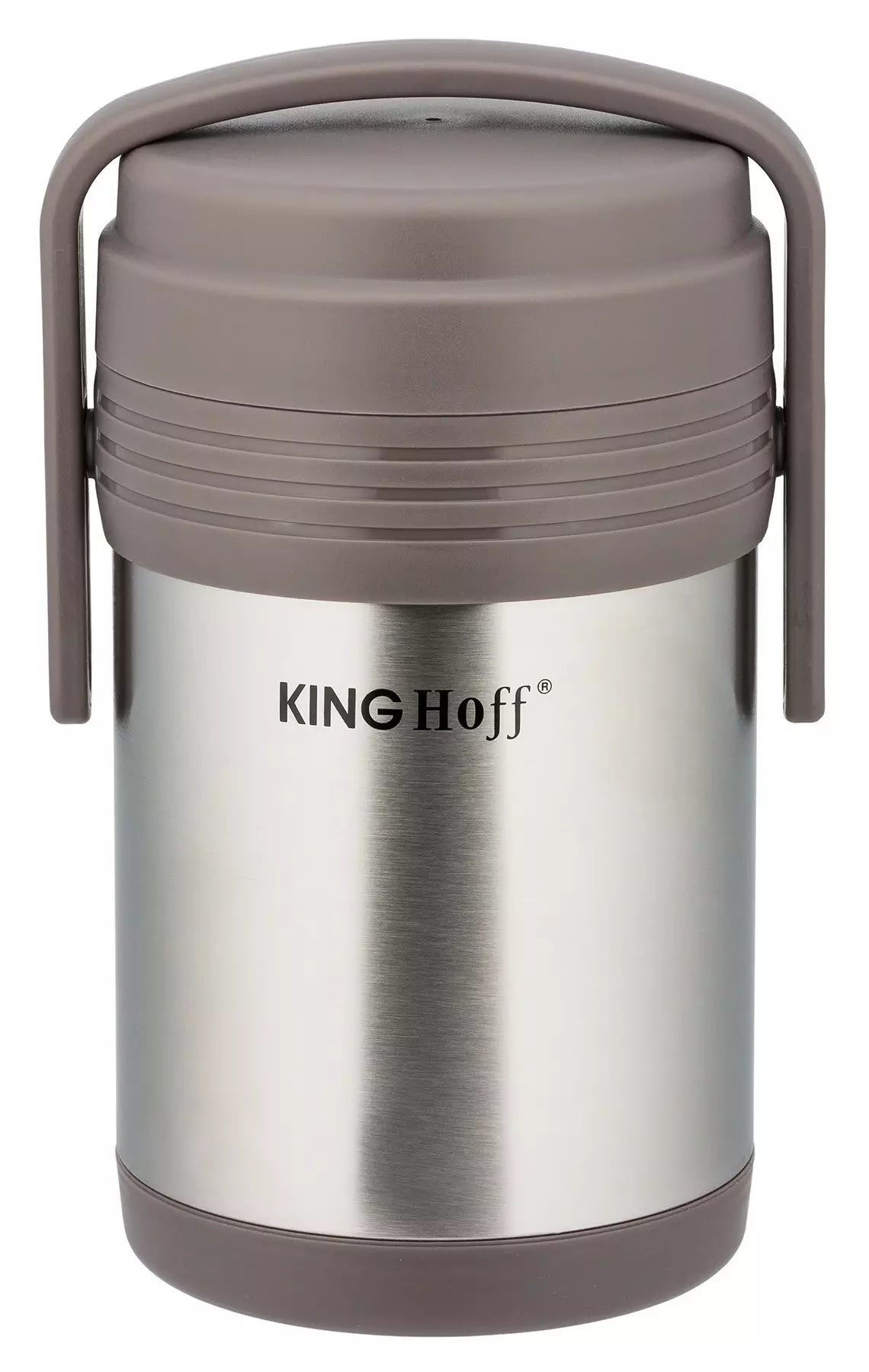KINGHoff Food thermos, stainless steel, 3 containers: 0.3 x 0.68 L x 0.32 L Kinghoff