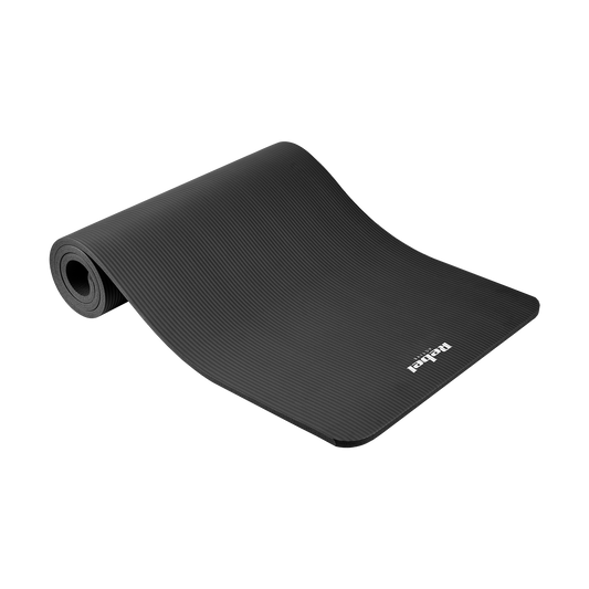 Rebel Exercise mat for yoga, Pilates, and fitness, 183x61 cm, 1.5 cm thick, NBR material, black, REBEL ACTIVE
