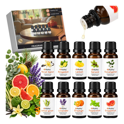 RUHHY Fragrance Oils - Set of 10, 15 ml, Ruhhy 21938