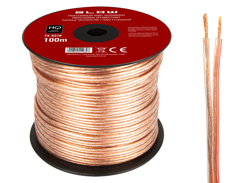 Blow Speaker Cables – 73-327# Speaker wire, 2x4.00 mm, transparent, 100 m