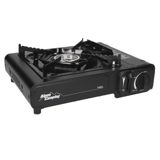 INKO-TIME Alpen Camping camping stove, power: 2.0 kW, gas consumption: 146 g/h, piezoelectric ignition, TYROL