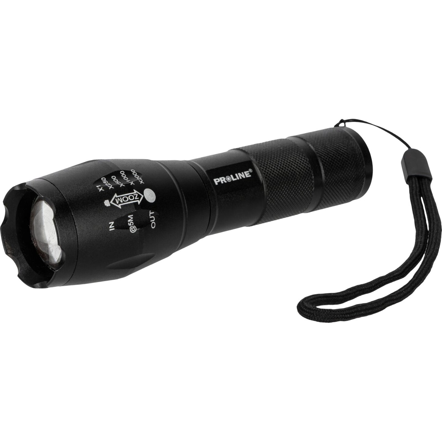 Proline Aluminum flashlight, 200 lm, 3xAAA, 5 modes: light, zoom, Proline