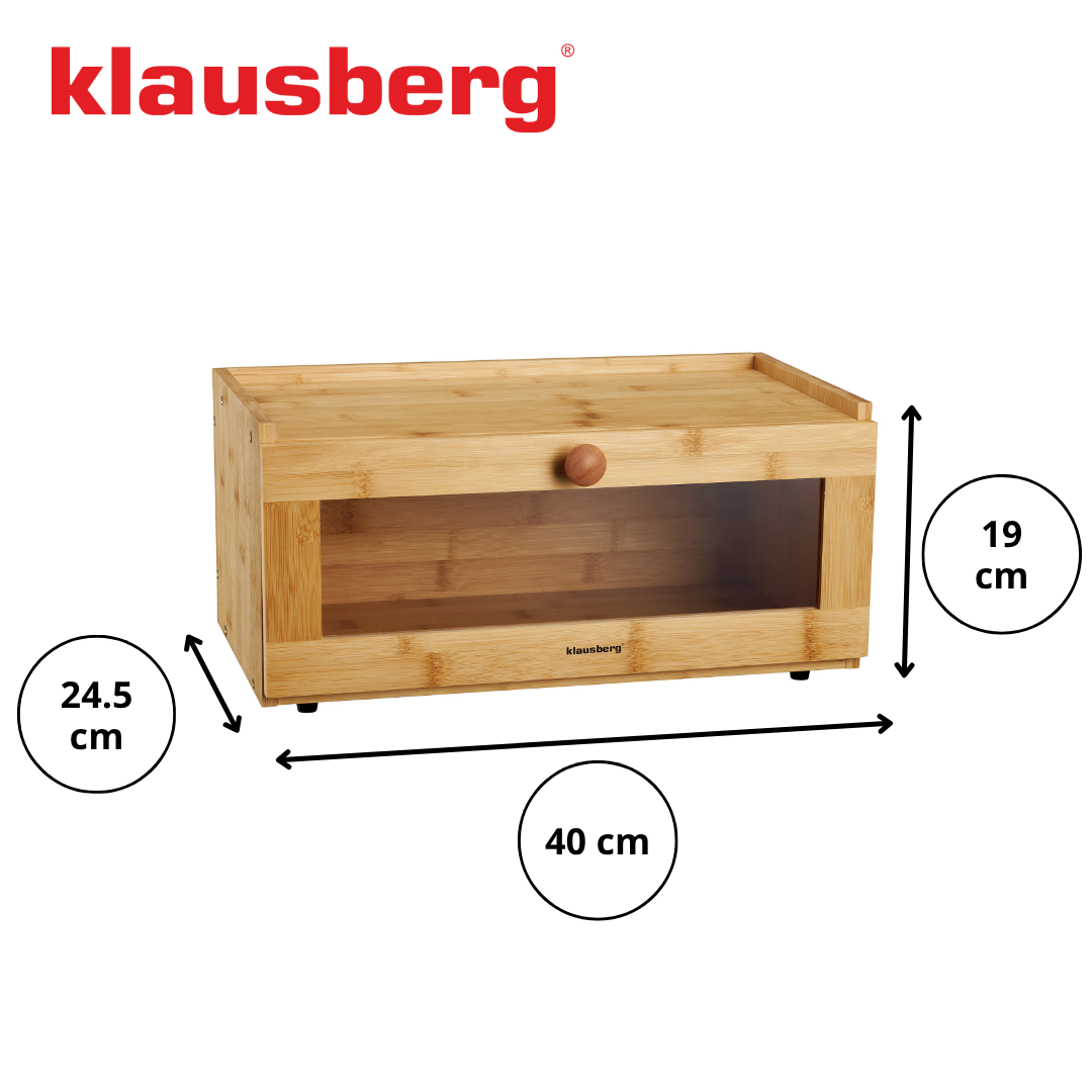 Klausberg Bread – Bamboo bread box, acrylic front, 35.5×24×18 cm, Klausberg, KB-7923 – image 32