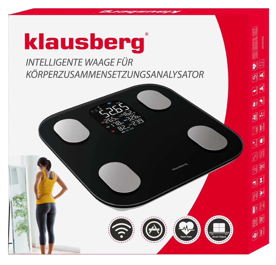 Klausberg Electronic bathroom scale with body composition analyzer, black, Klausberg, KB-7854 – image 16