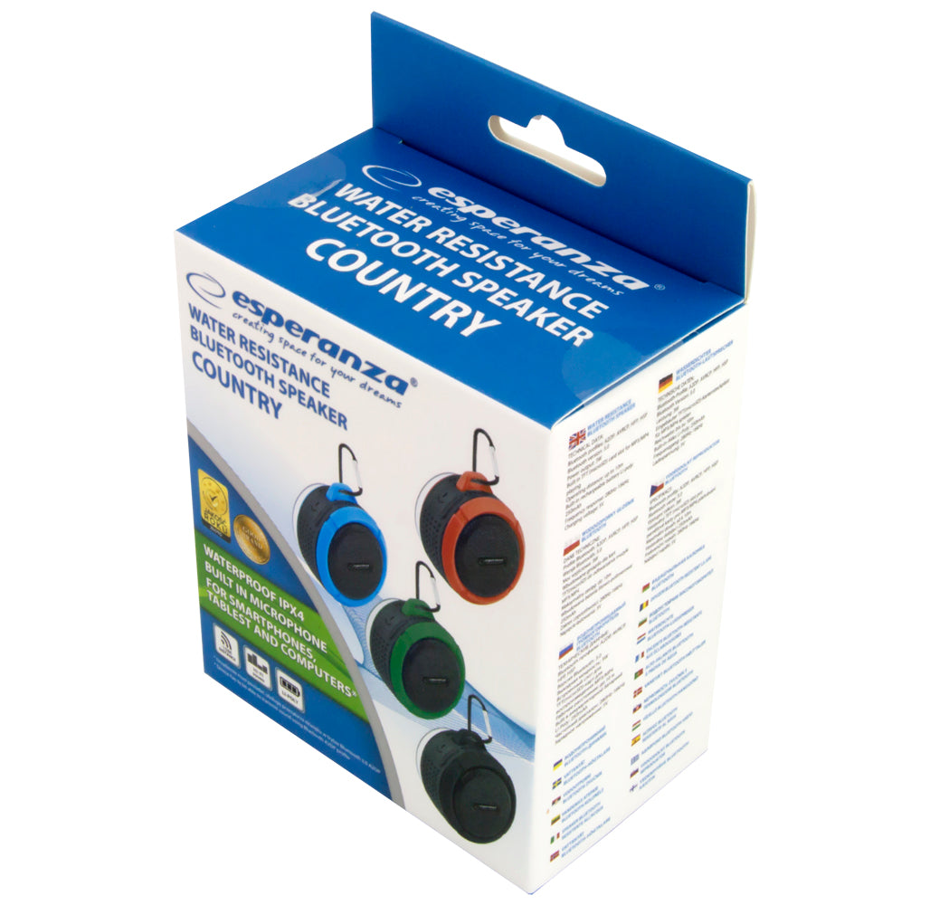 Esperanza Portable Speakers – EP125KG Esperanza BT Country Speaker, Black and Green – image 3