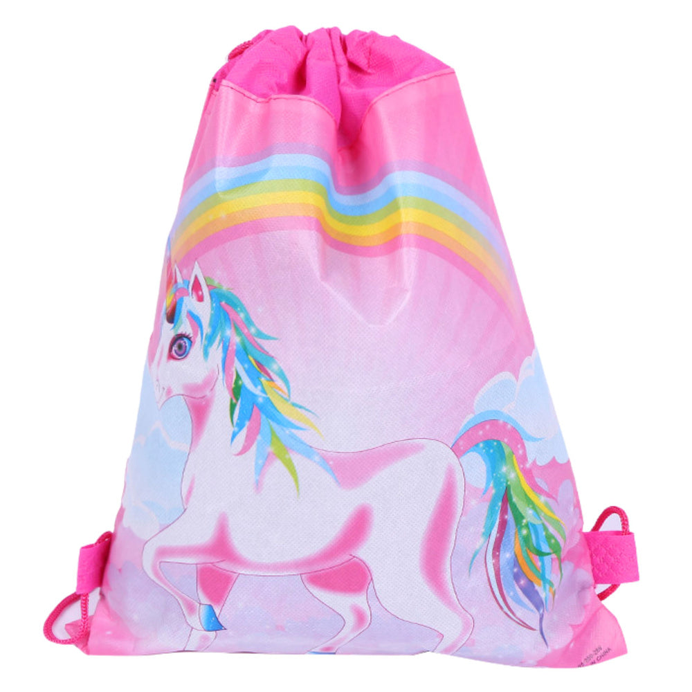LEAN School Shoe Bag for Gym Clothes – Rainbow Unicorn, 35x27 cm