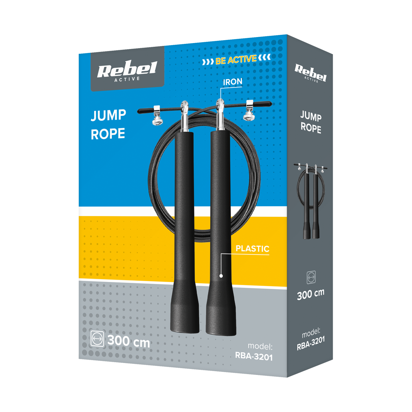 Rebel 300 cm Adjustable Plastic Boxing Jump Rope with Metal Bearing, REBEL ACTIVE – image 4