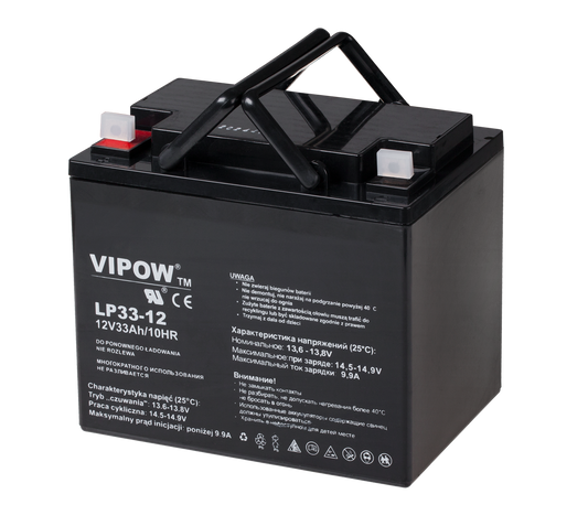 Vipow Gel batteries – VIPOW 12V 33Ah Gel Battery