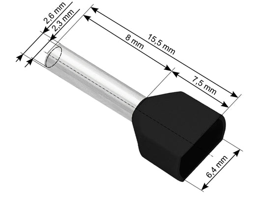 Blow Connectors – 43-087# Insulated connector, 2x1.5/8 sleeve, black, 100 pcs.