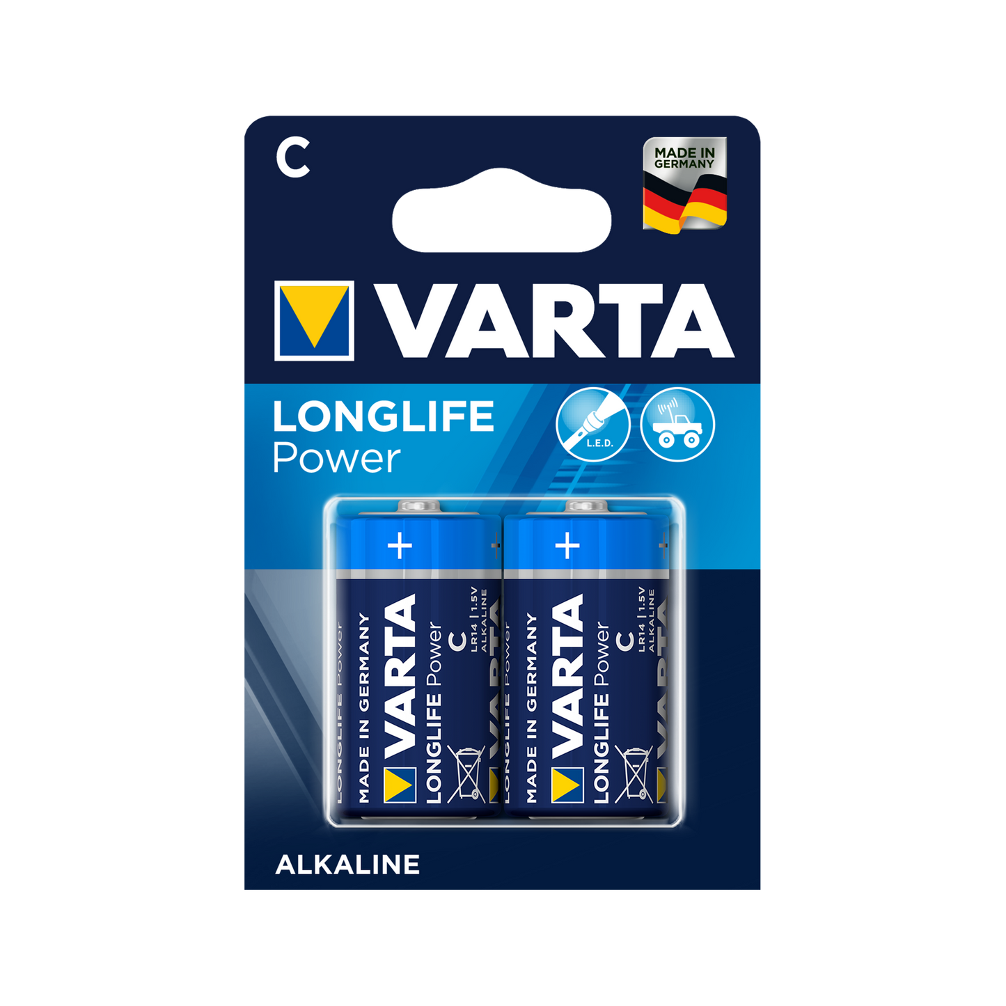 Varta Alkaline, coin-cell, and zinc-carbon – VARTA LR14 LONGLIFE Alkaline Battery, 2-pack