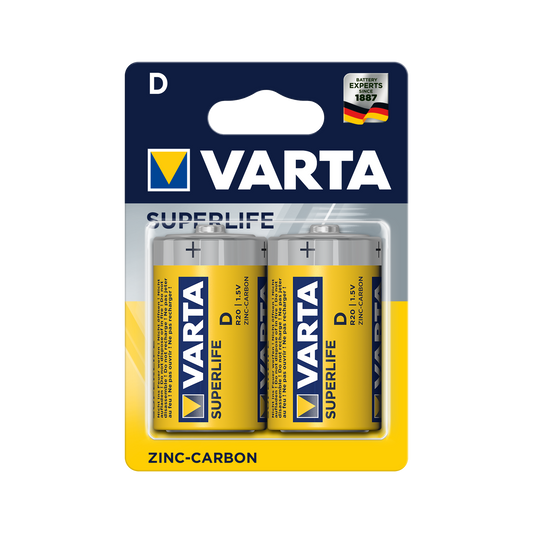 Varta Alkaline, coin-cell, and – VARTA R20 SUPERLIFE Batteries, 2 per pack