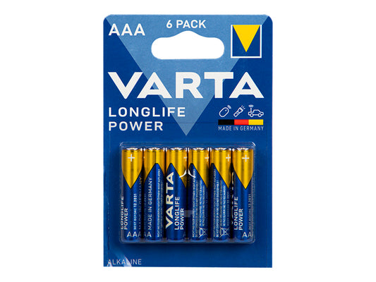 Blow 82-542# AAA 1.5 V LR3 Varta LongLife Power Alkaline Batteries, 6-pack
