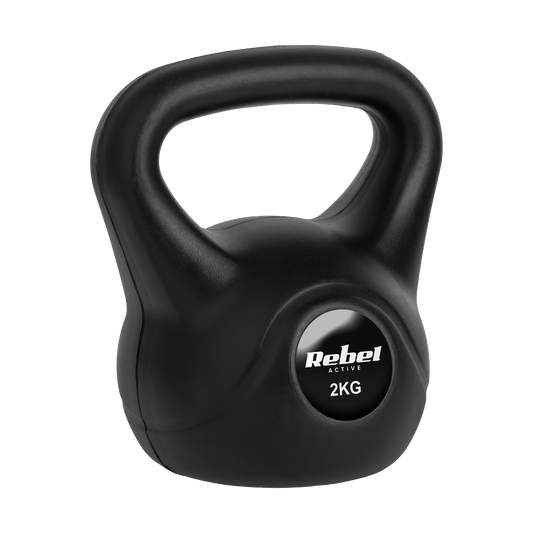 Rebel Kettlebells and dumbbells – REBEL ACTIVE 2 kg Bituminous Kettlebell