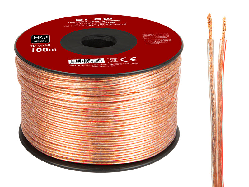 Blow Speaker Cables – 73-322# Speaker wire, 2x0.50 mm, transparent