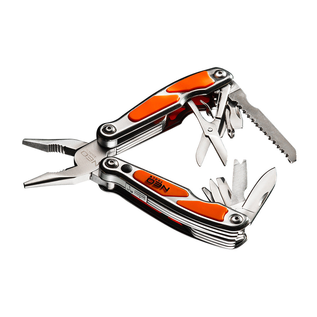 NEO TOOLS Multi-tools and key – Multifunctional tool, with LED, set of 12