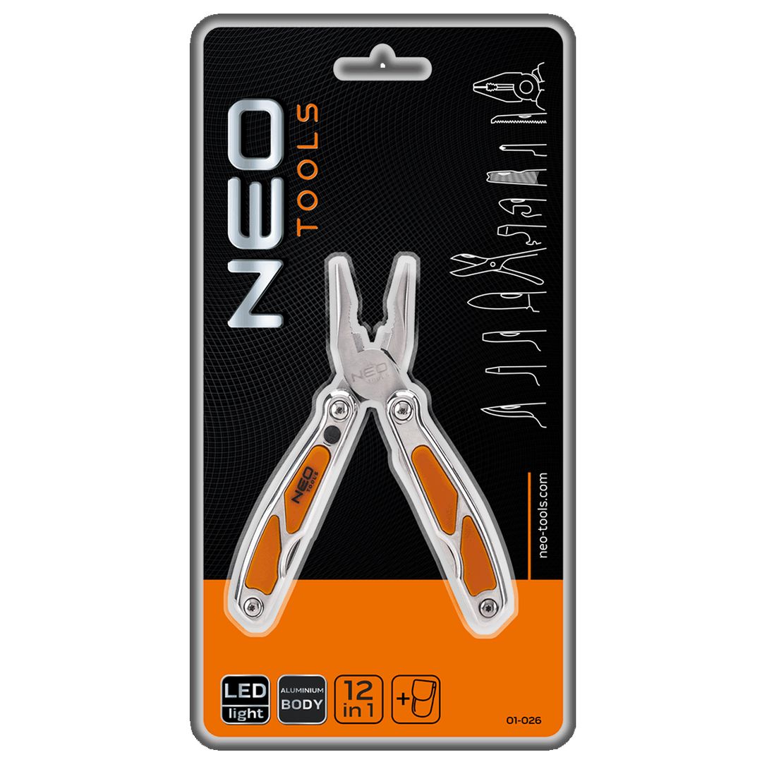 NEO TOOLS Multi-tools and key – Multifunctional tool, with LED, set of 12 – image 2