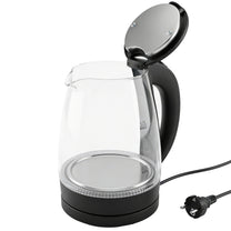 1.7L Cordless Glass Electric Kettle with LED Backlight, 2200W High Power - OR1296 - Carlat