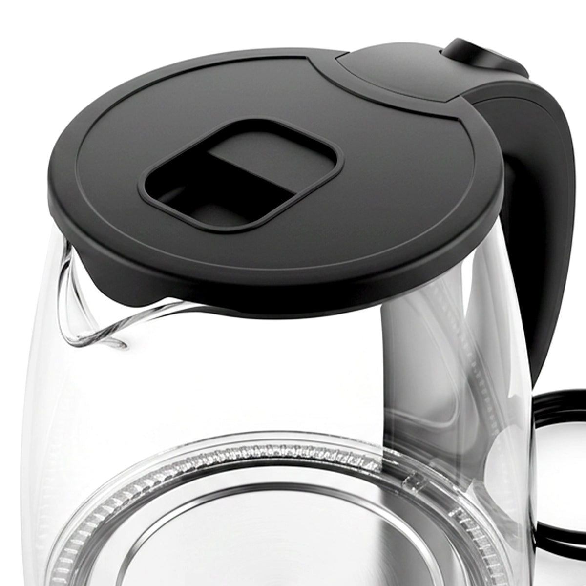 1.7L Cordless Glass Electric Kettle with LED Backlight, 2200W High Power - OR1296 - Carlat