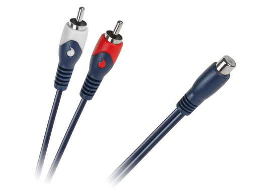 1 x RCA female connector to 2 RCA male connectors cable, 0.2 m - Carlat