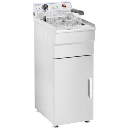 Free standing electric fryer on cabinet 400V 10L
