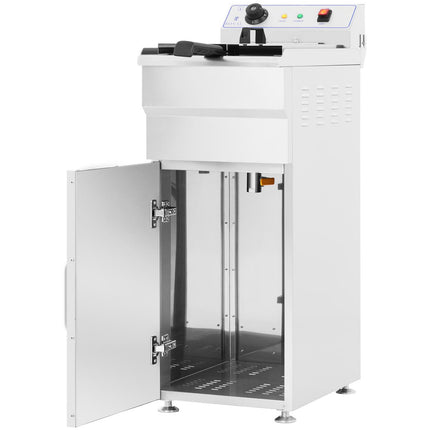 Free standing electric fryer on cabinet 400V 10L