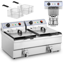 Double fryer with taps 400V - 2x10L - Carlat