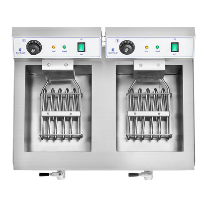 Royal Catering Two-chamber fryer with 230V 2x16L taps – image 4