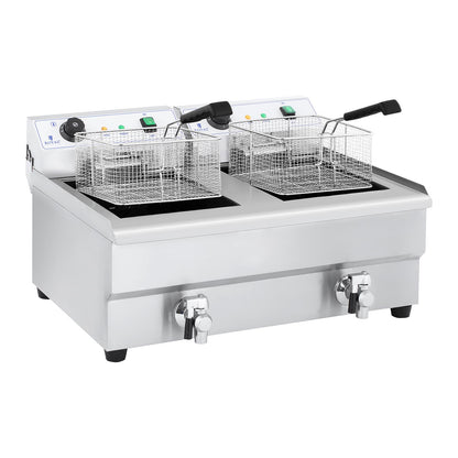 Royal Catering Two-chamber fryer with 230V 2x16L taps – image 2